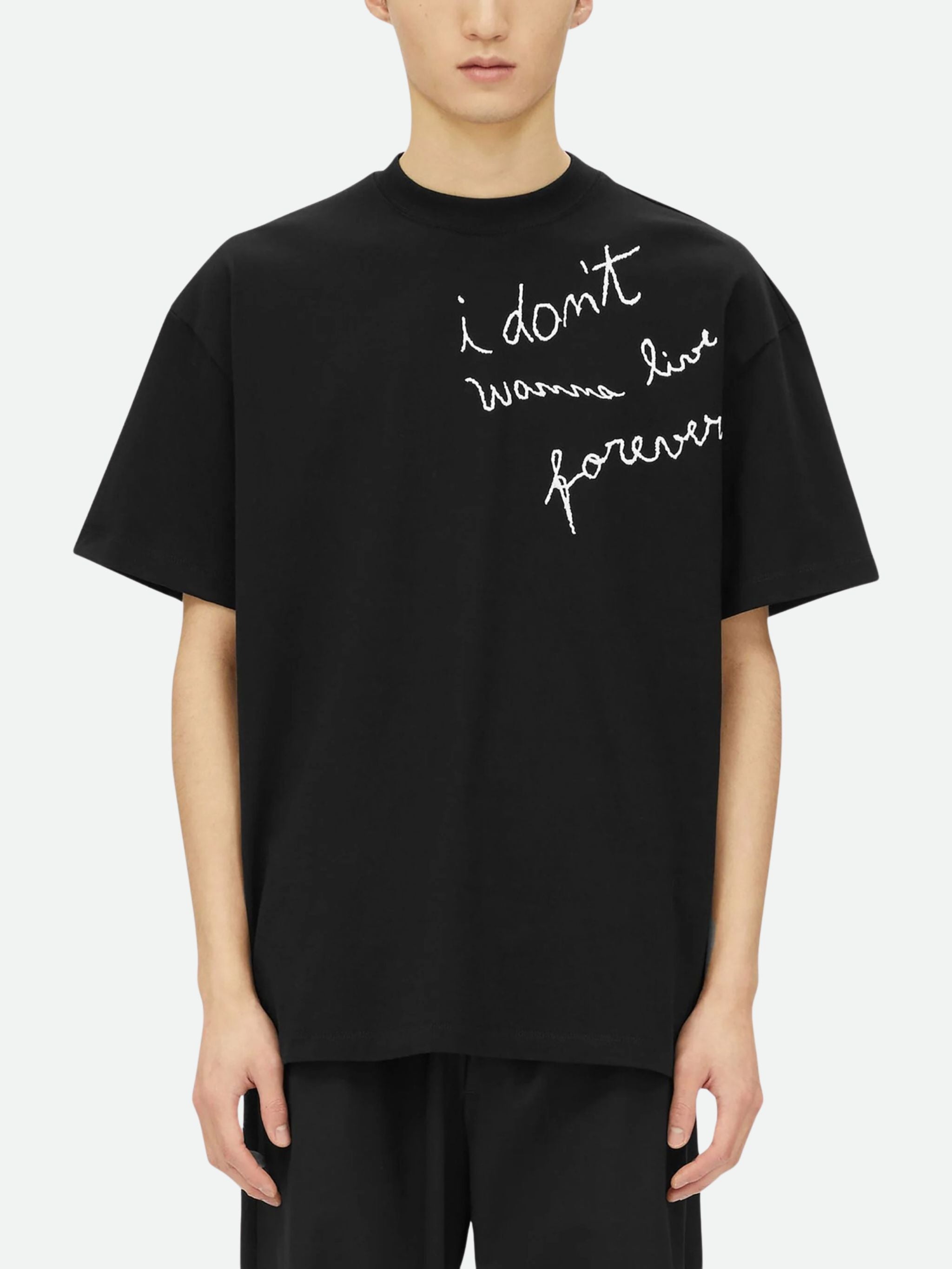 Msgm Crew Quote Black
