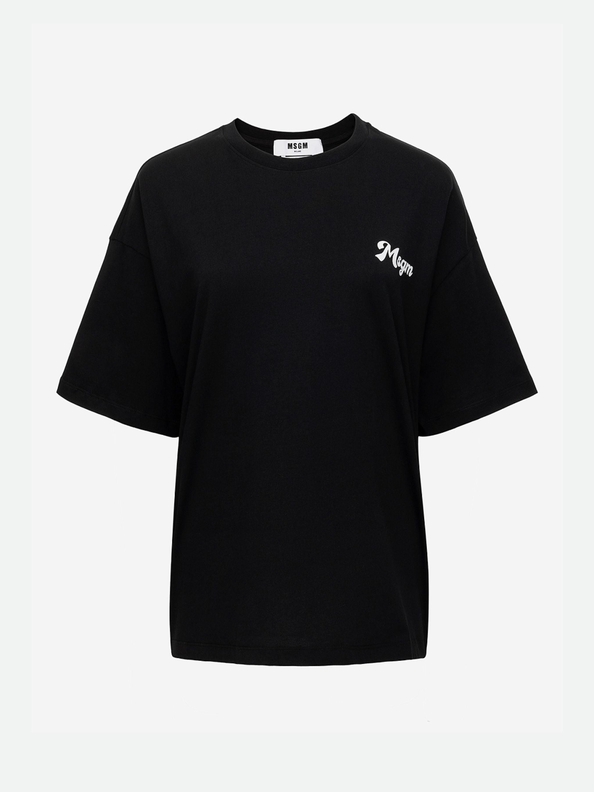Msgm Crew Logo Black