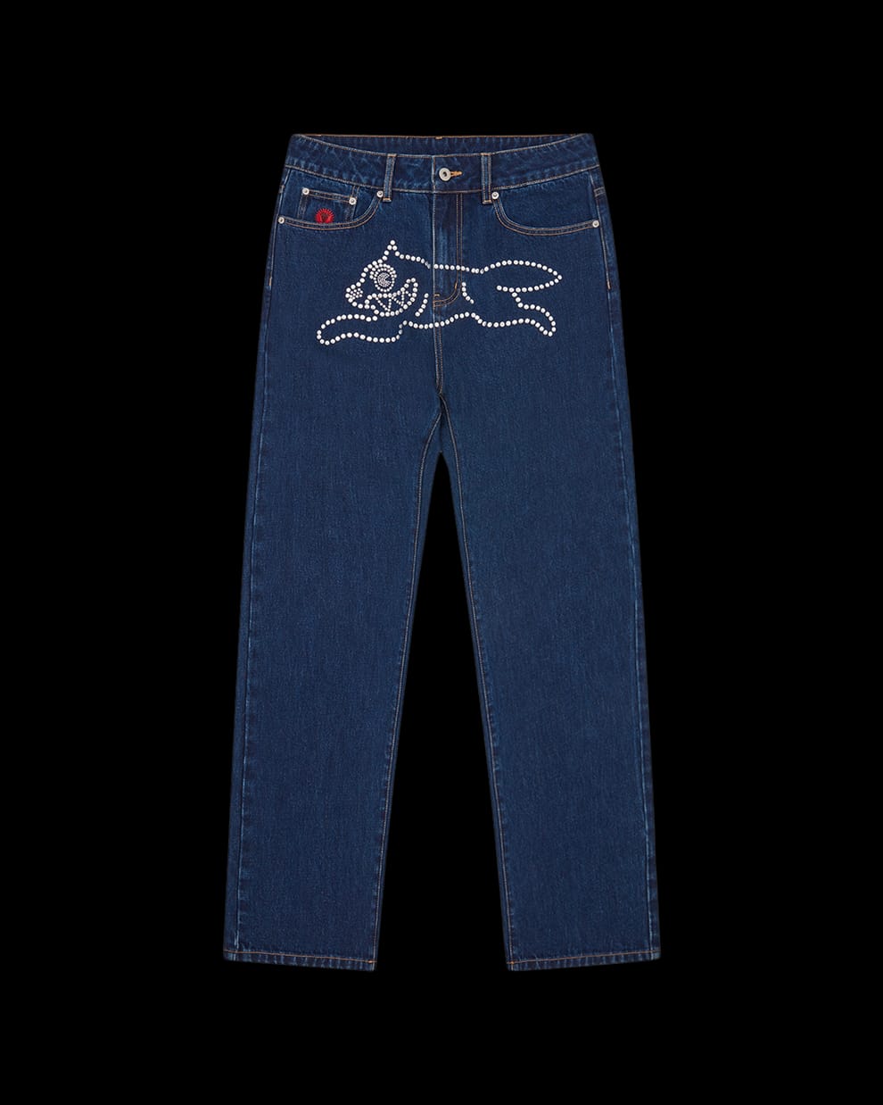 Ice-cream Jeans Crystal Dog Denim Indigo