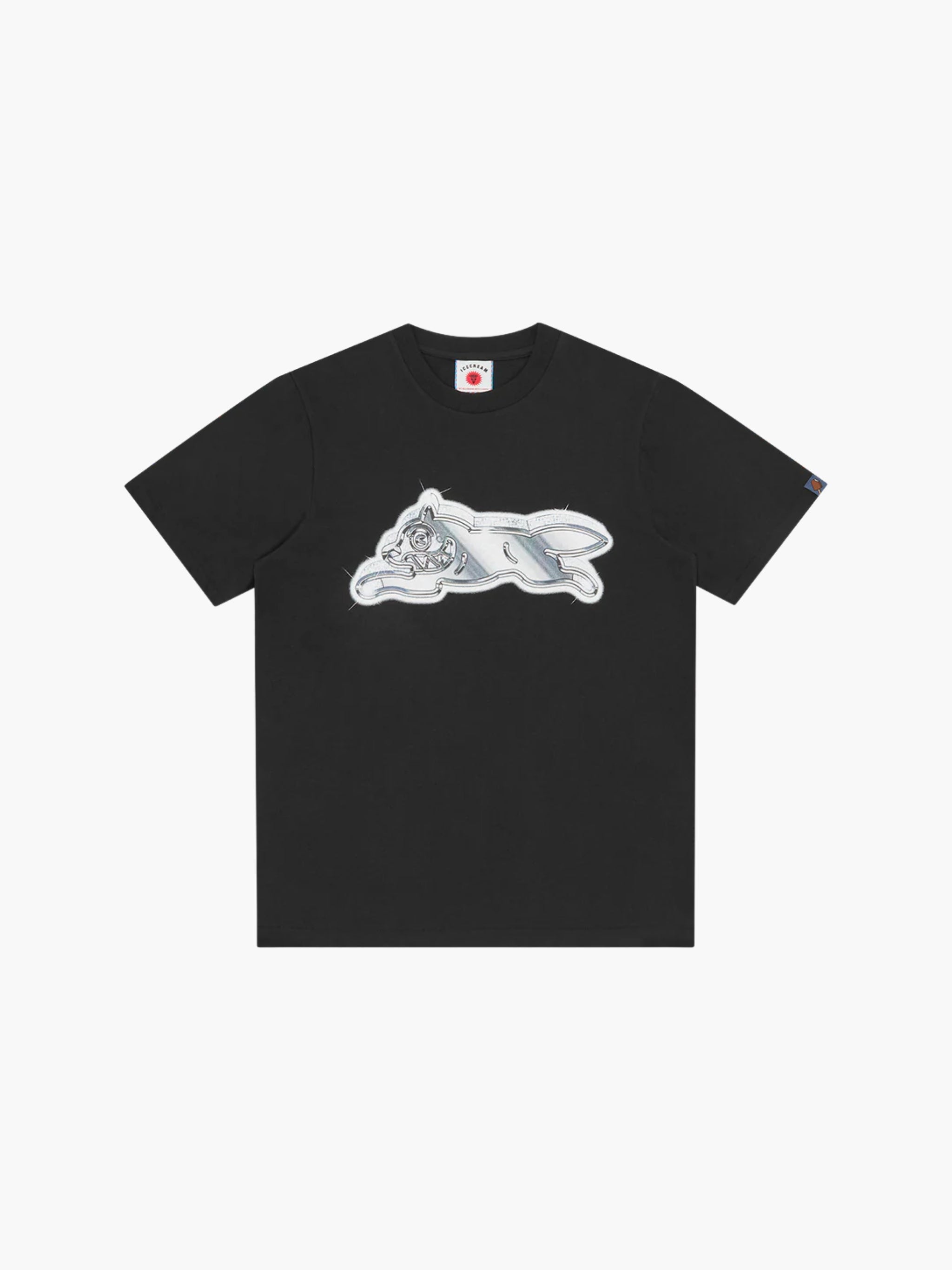 Ice-cream T-Shirt Silver Dog Logo Black
