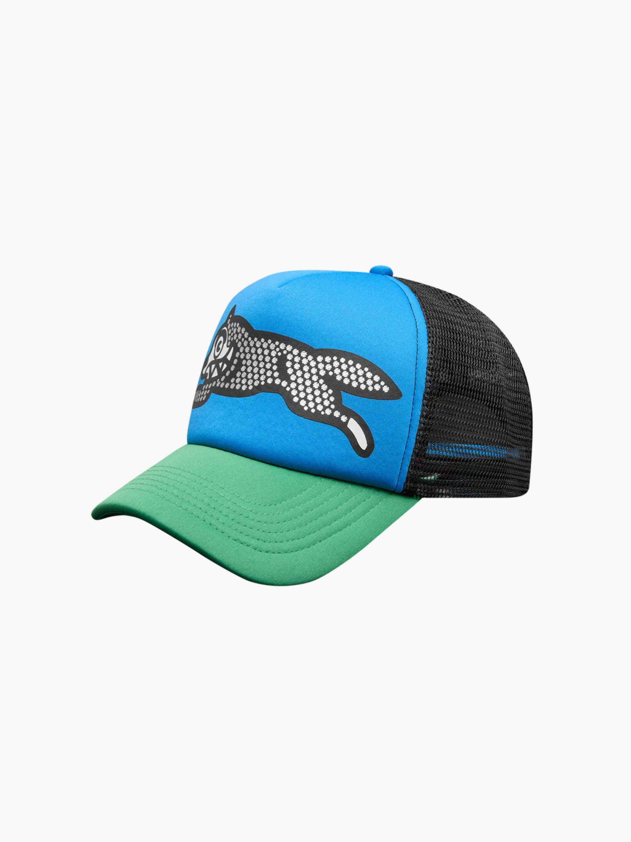Ice-cream Cap Glitter Running Dog Blue/green