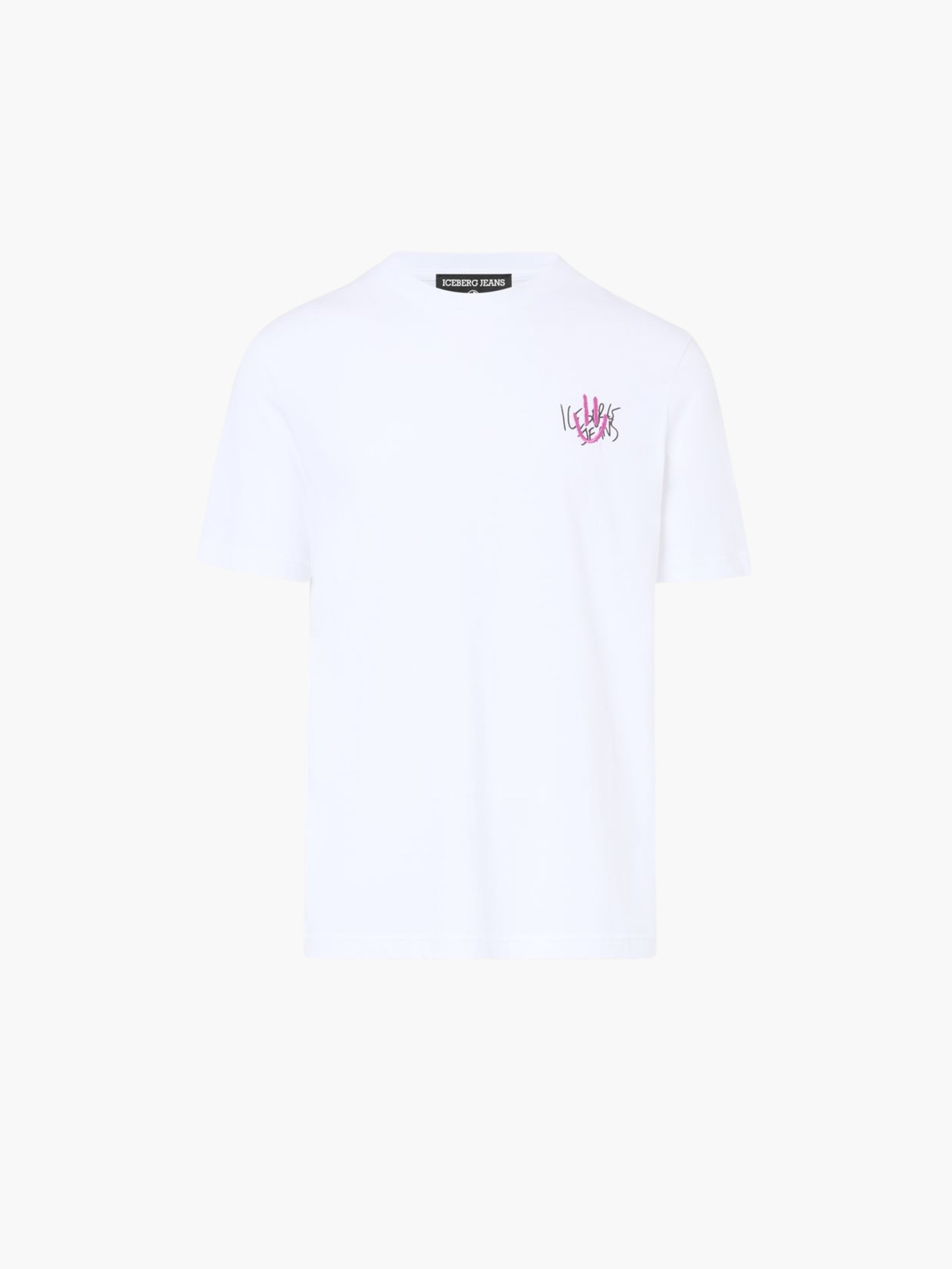Iceberg Jeans T-Shirt Smiley Logo  White