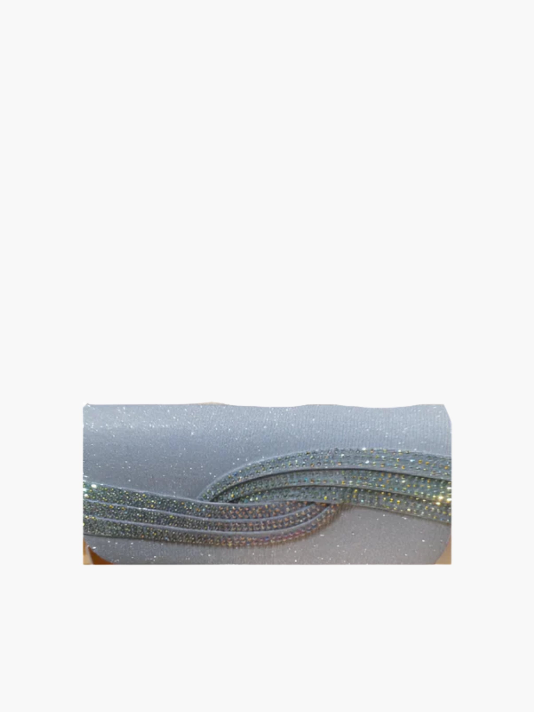 Menbur Bag Glass Beading Clutch Silver
