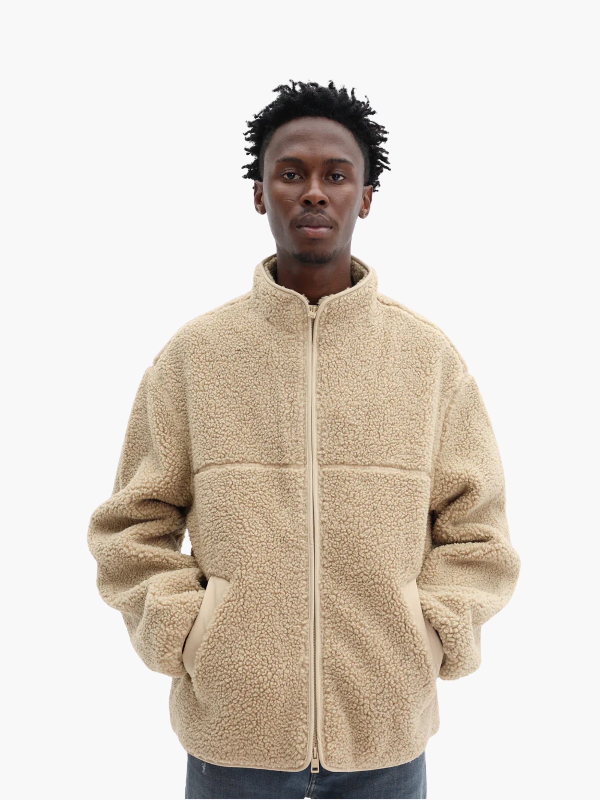Maison Kitsune Jacket Fleece Tan Beige