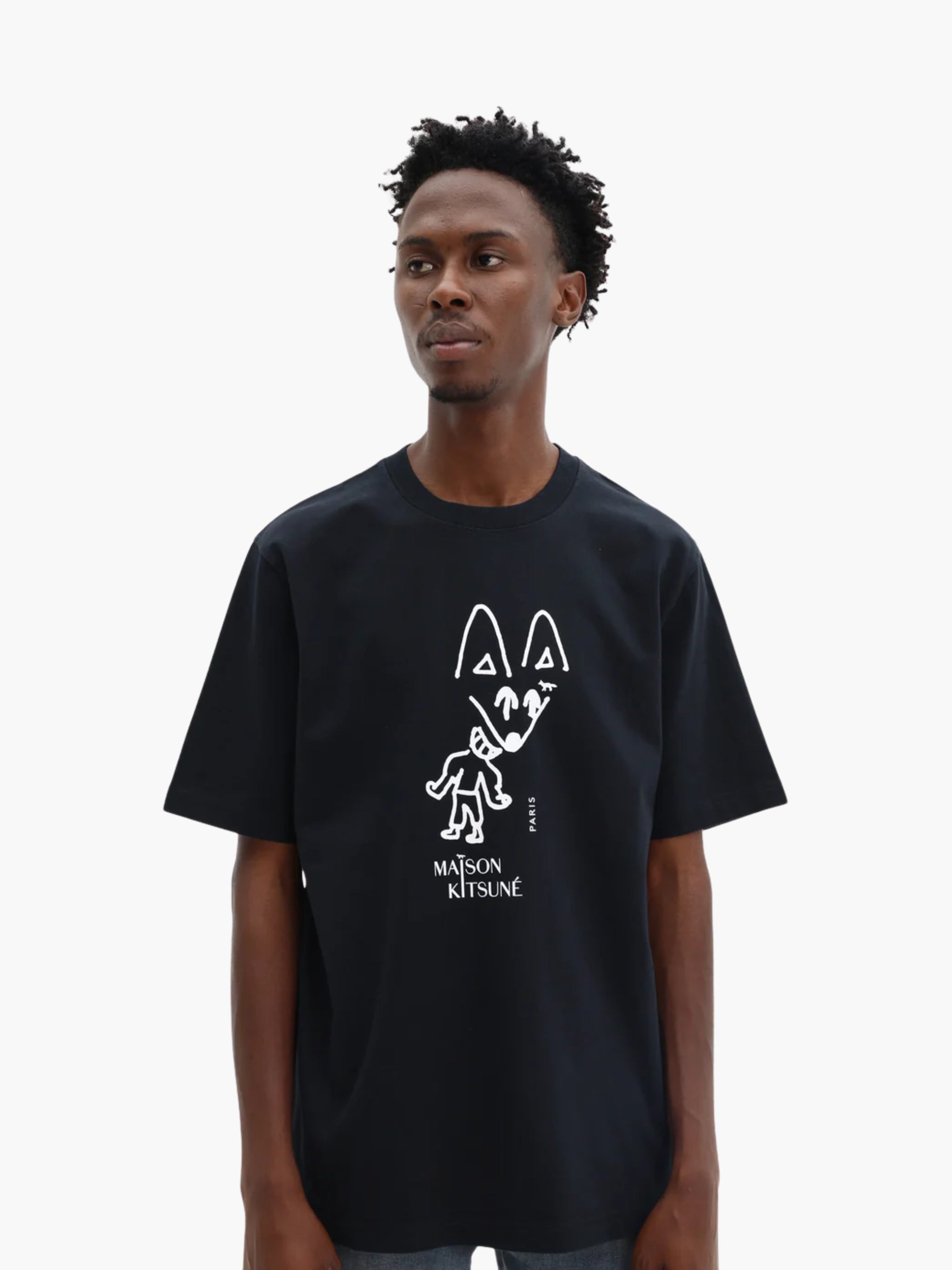 Maison Kitsune T-Shirt Party Fox Comfort Black