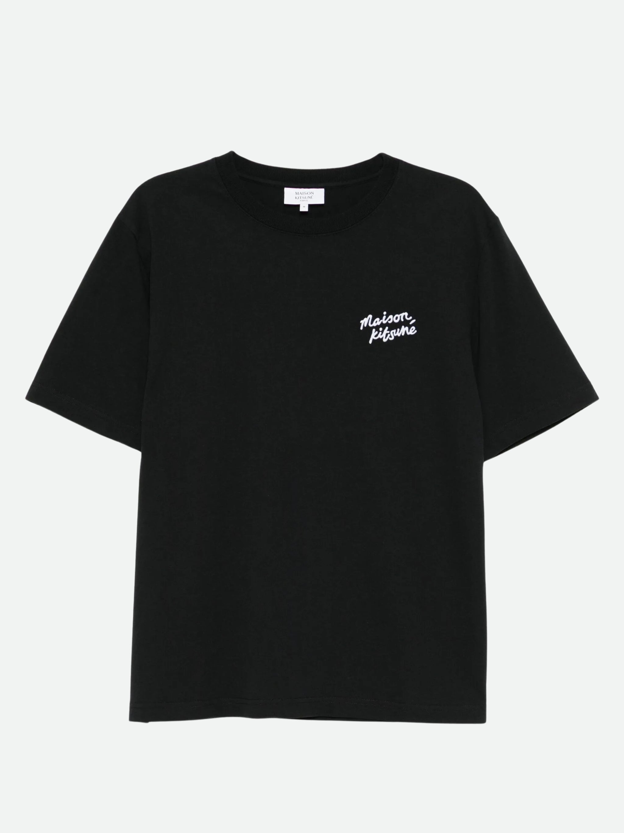 Maison Kitsune T-Shirt Handwriting Comfort White-Black