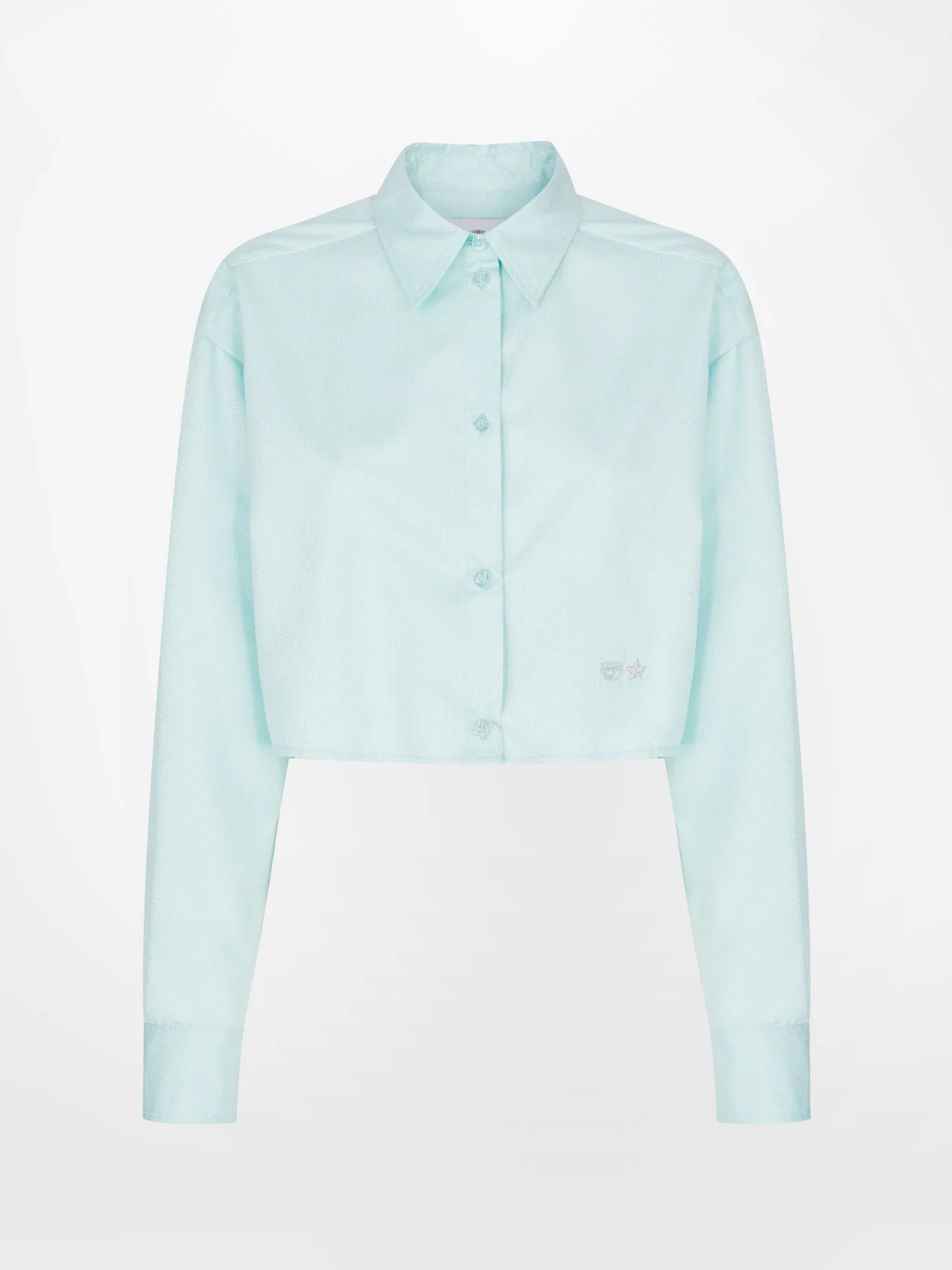 Chiara Ferragni Jacket Track Crop Aqua