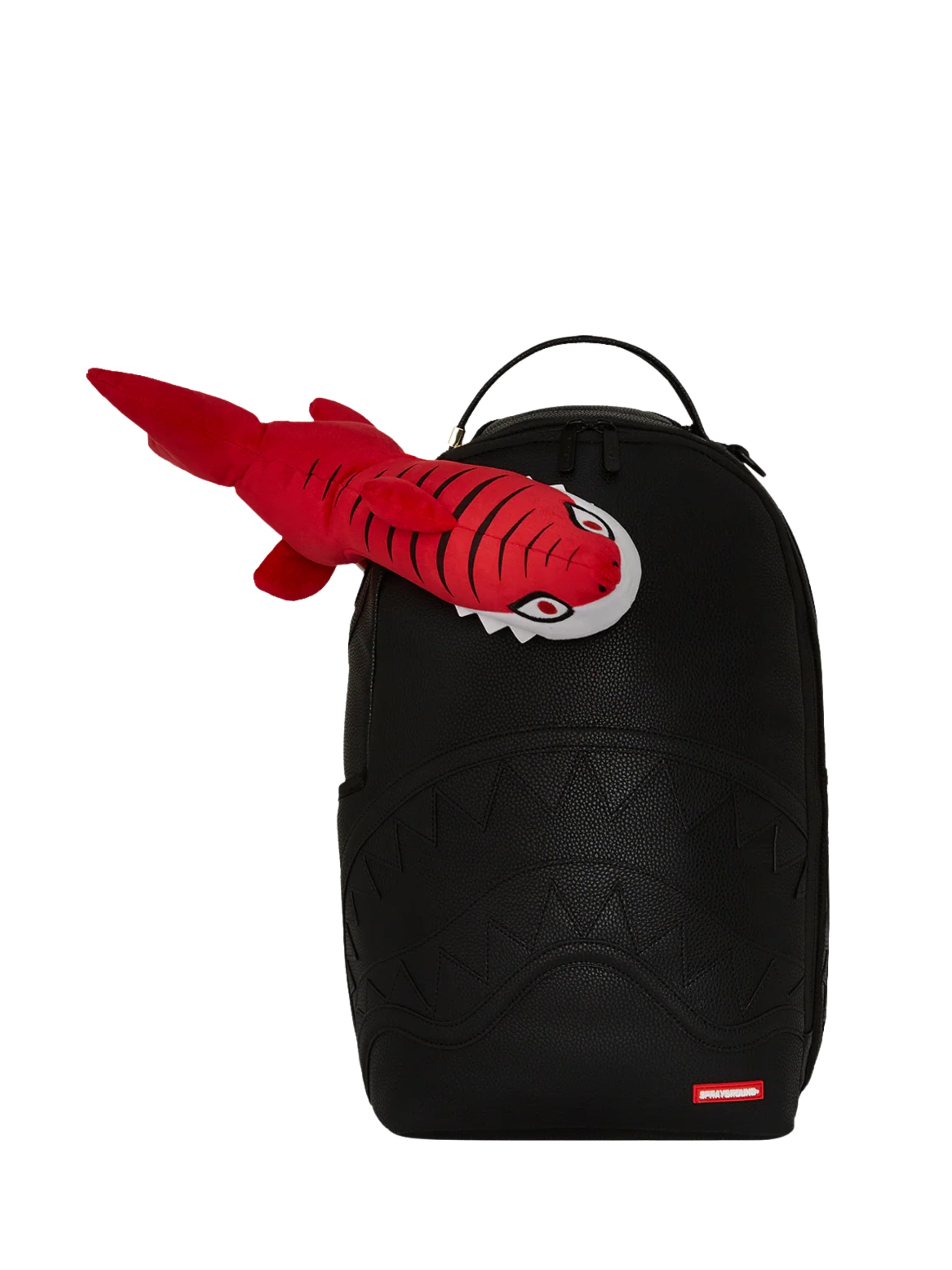 Sprayground Bag Back Pack Plush Shark Big Bite Black-Red