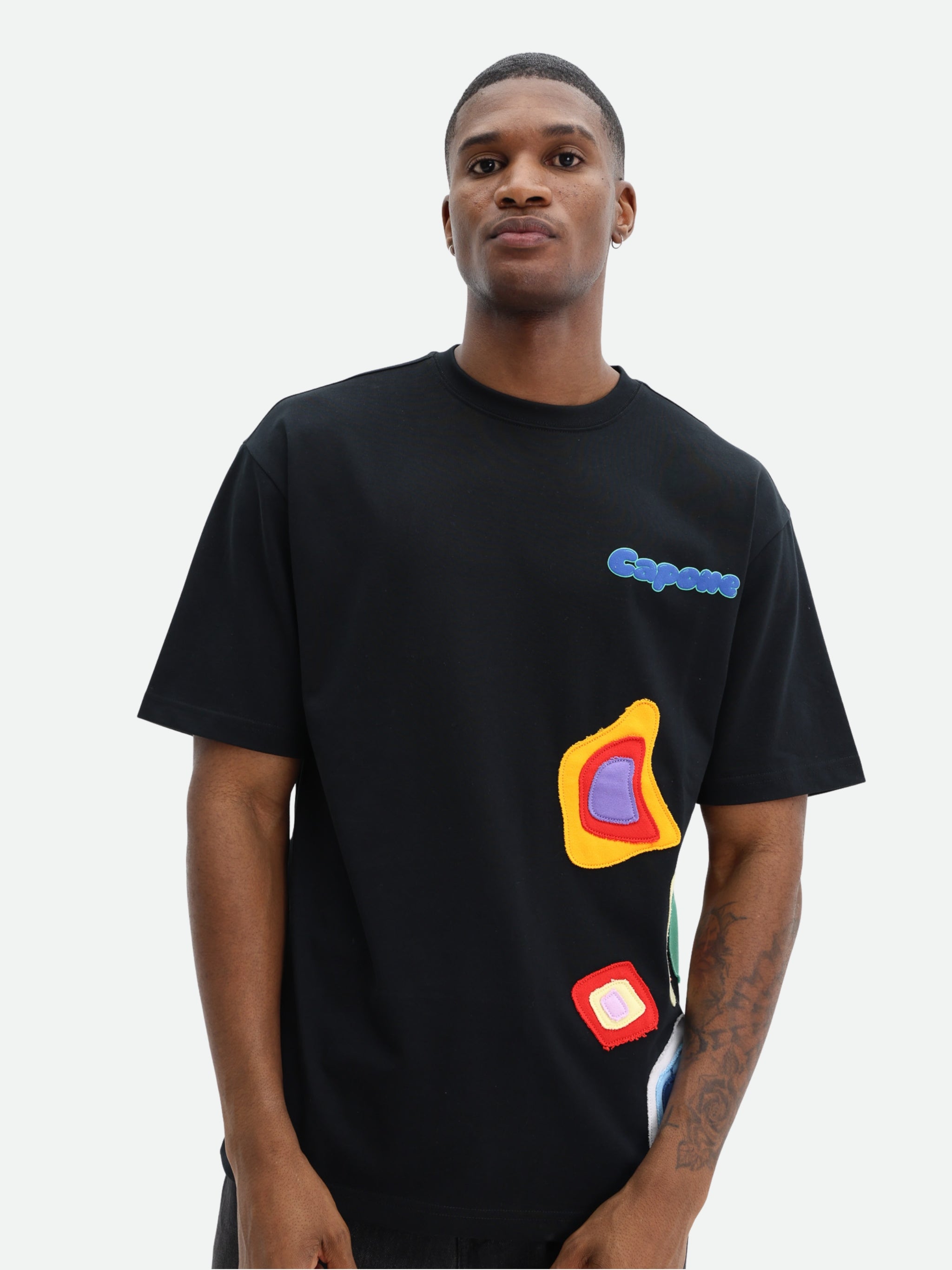 Capone T-Shirt Patches Logo Black-Multi