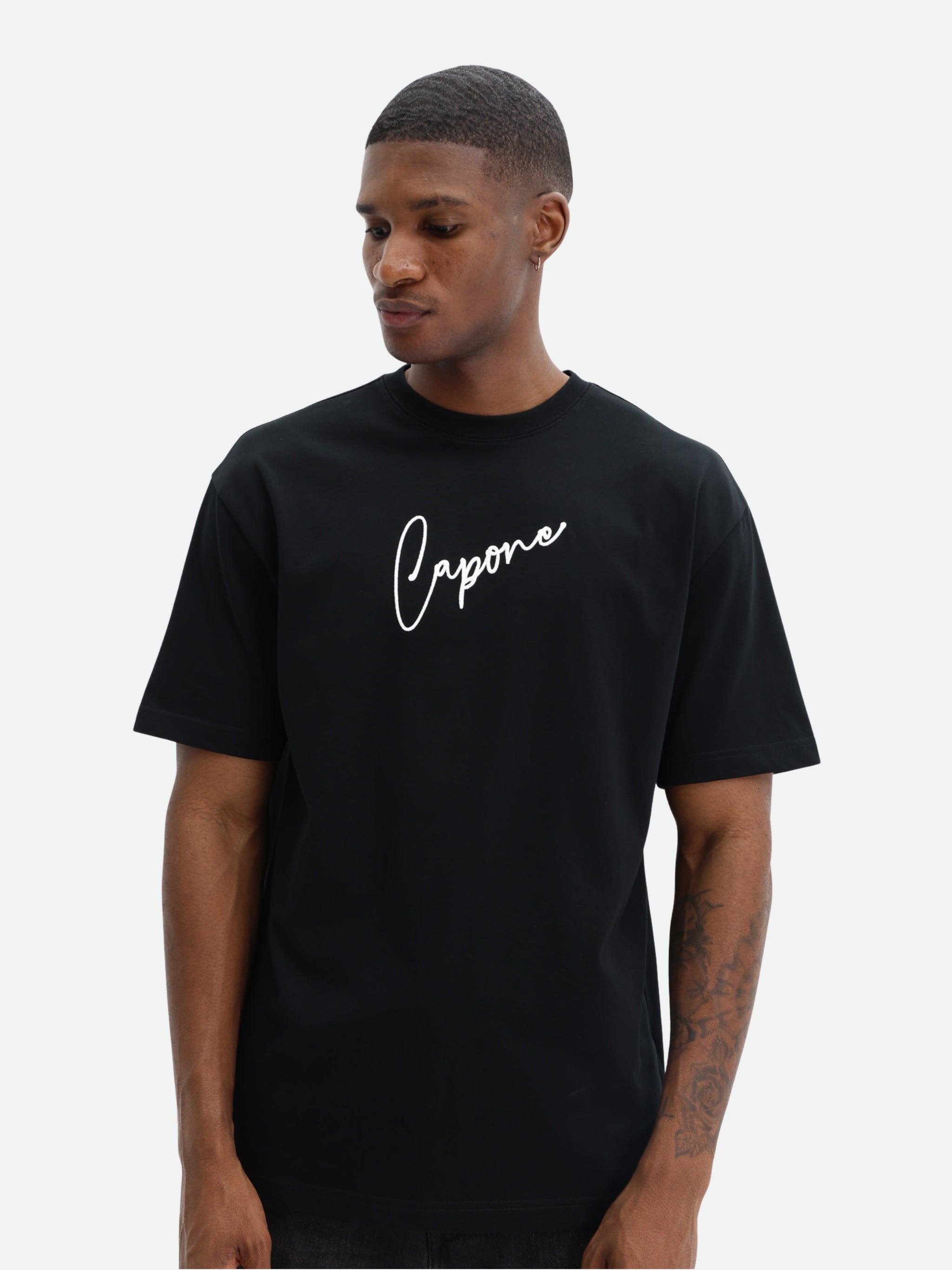 Capone T-Shirt Logo Black-White
