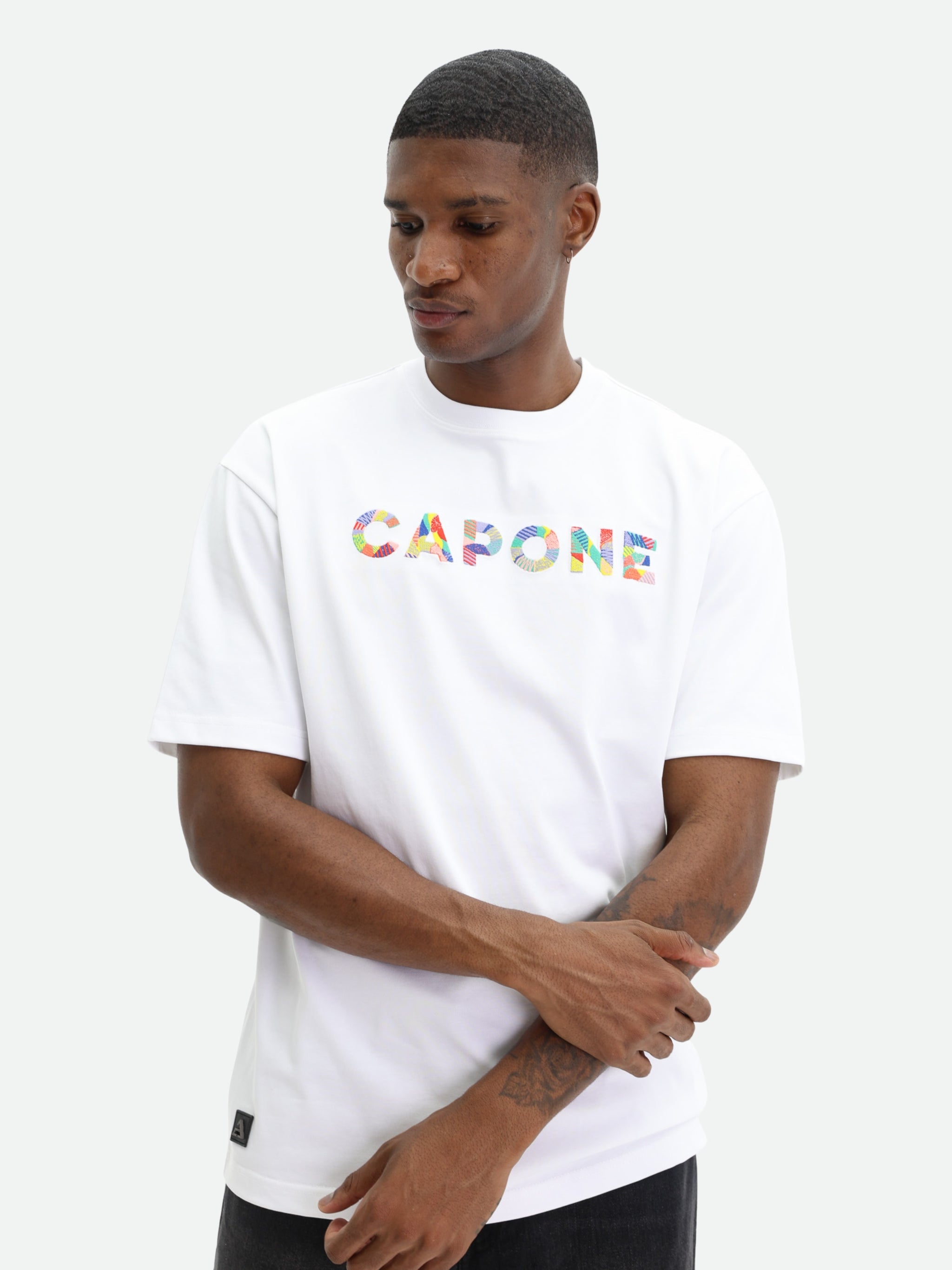 Capone T-Shirt Logo White-Multi