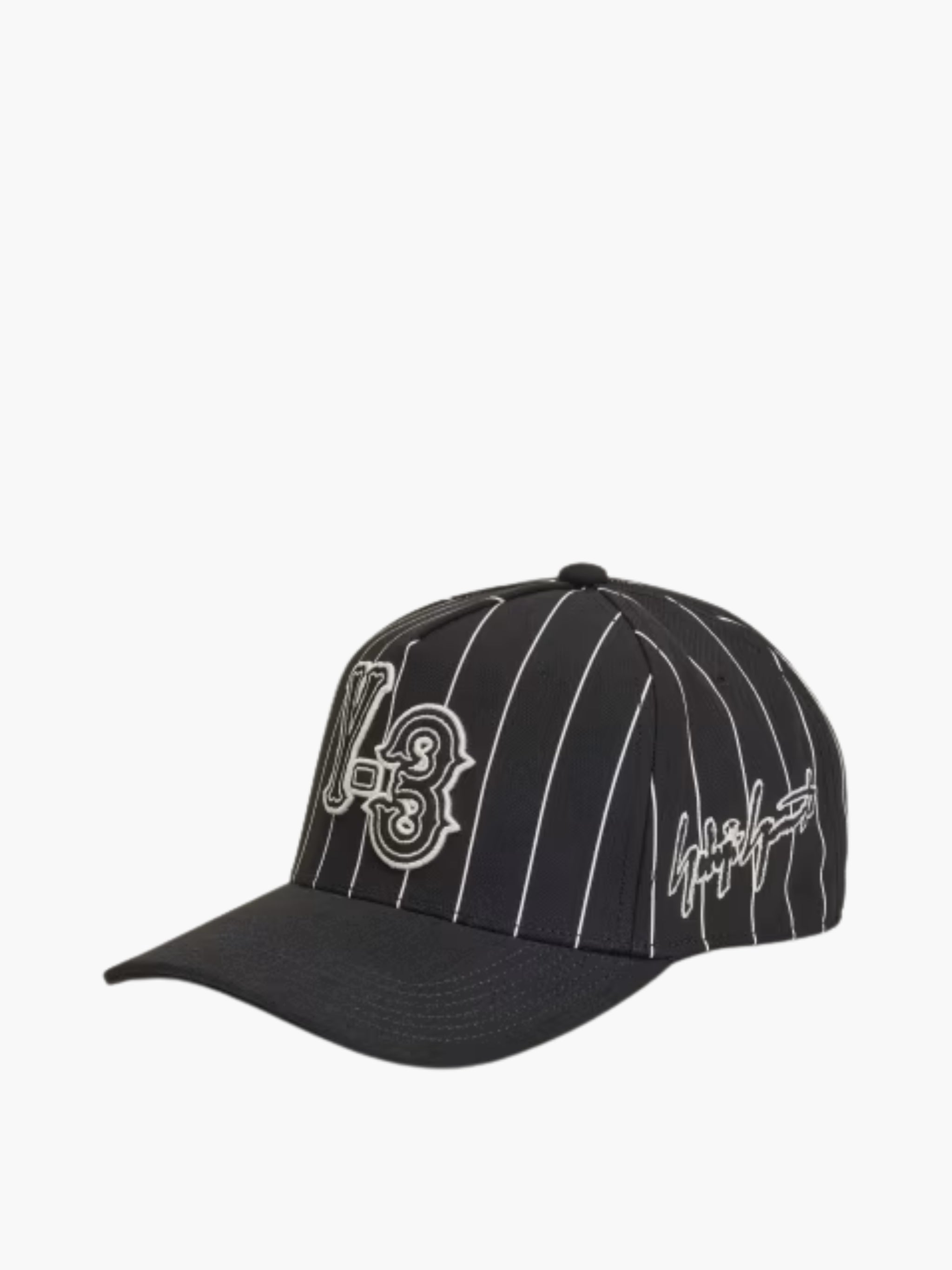 Y-3 Cap Pinstripe Logo Black