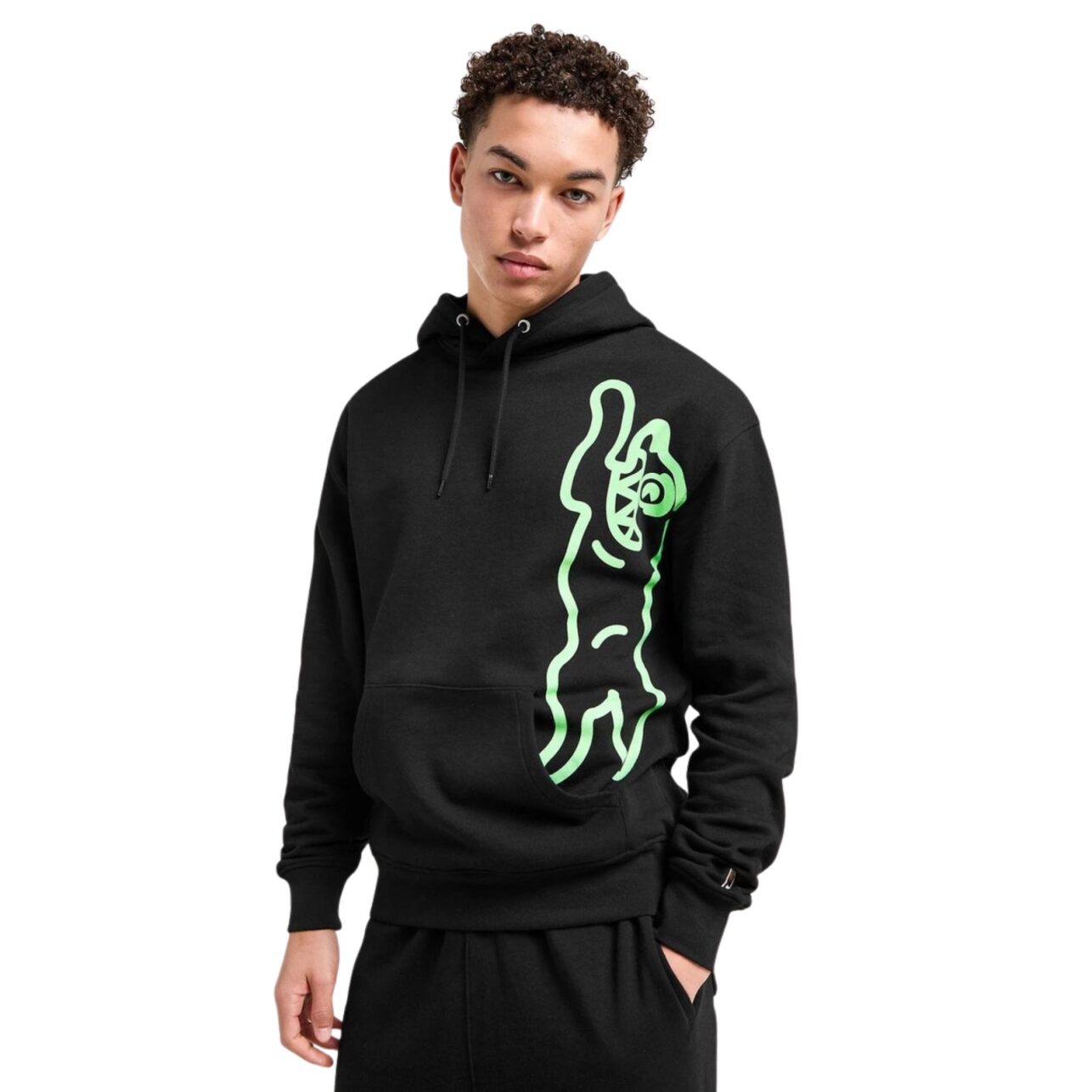 Ice Cream Sweater Hooded Running Dog Black-Green