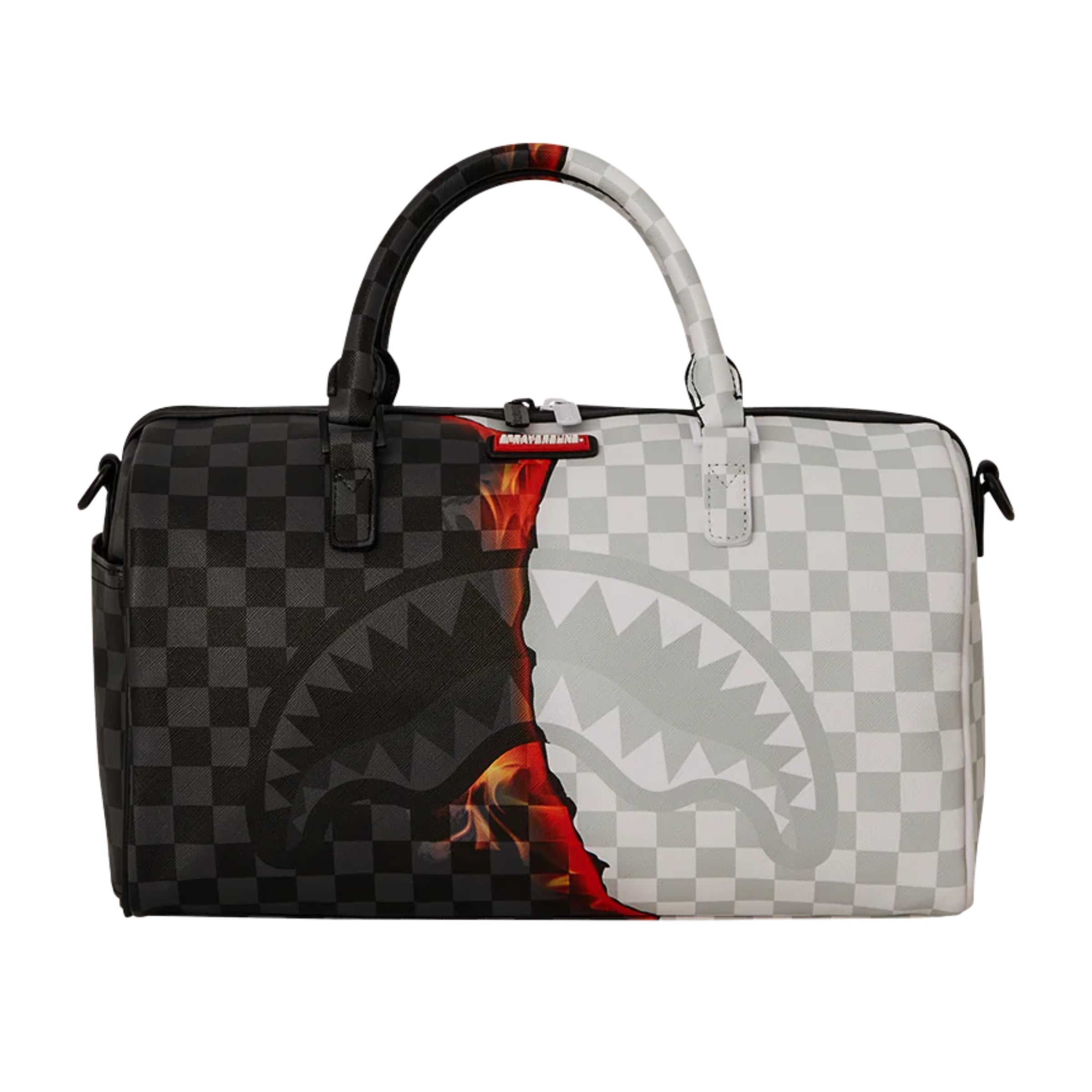 Spray Ground Bag Duffle Ring Of Fire Black-White