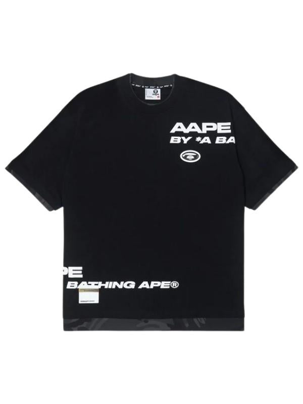 Aape T-Shirt Bold Corner Logo Black
