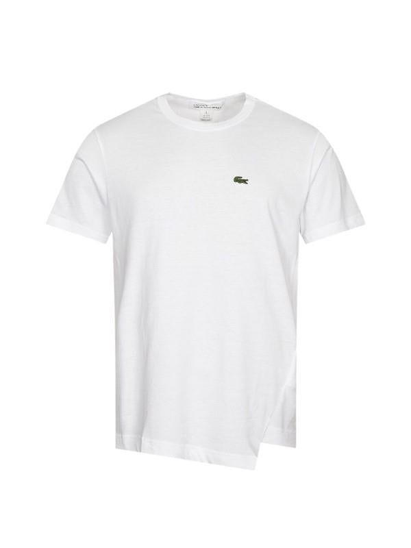 Comme Des Garcons T-Shirt Lacoste Asymetrical White