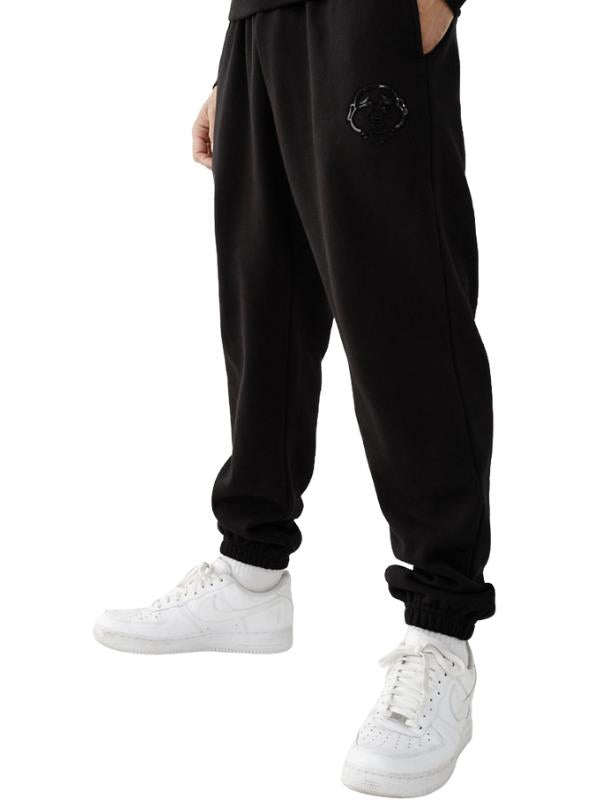 True Religion Track Pant Mono Logo Black