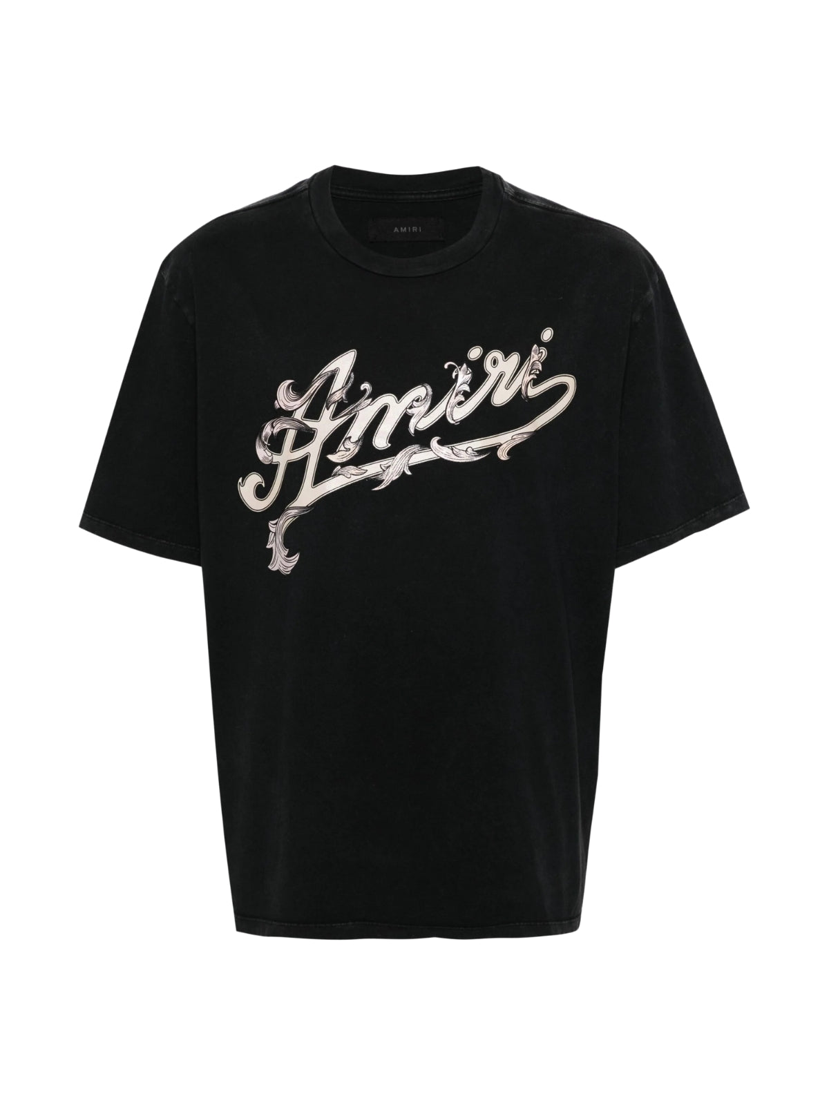 Amiri T-Shirt Logo Curved Black