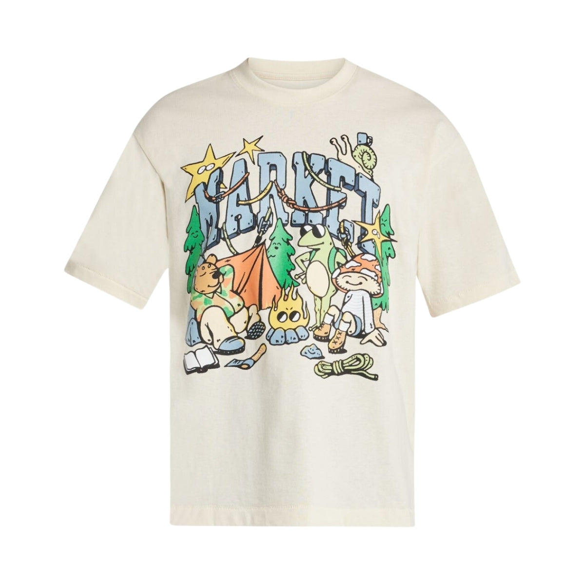 Market T-Shirt Back Country Buds Ecru