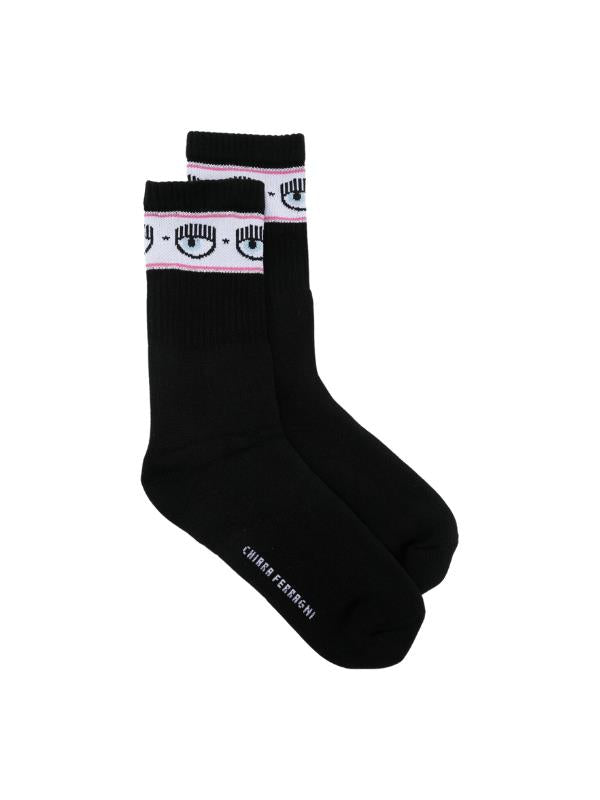 Chiara Ferragni Socks Eyelike Logo Black