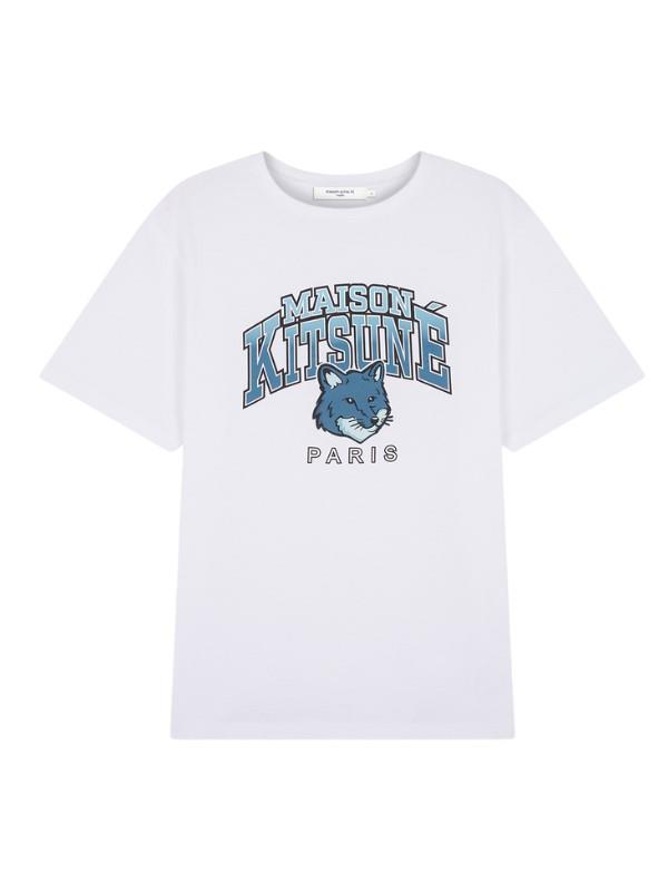 Maison Kitsune T-Shirt Campus Fox Reaxed White