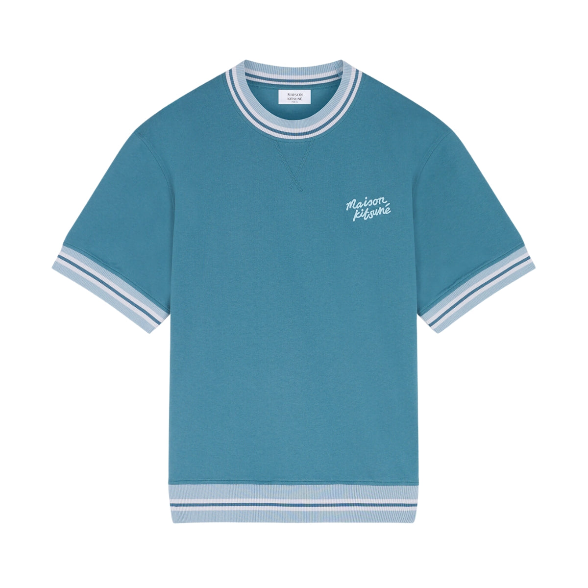 Maison Kitsune T-Shirt Oversize Lake Blue