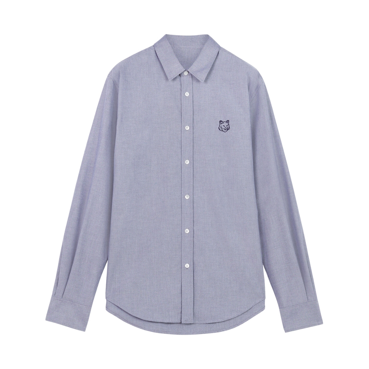 Maison Kitsune Shirt Contour Fox Head Skate Navy