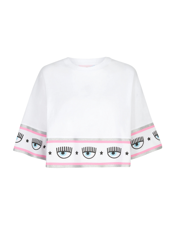 Chiara Ferragni Sweater Ladies Bottom Eyes White