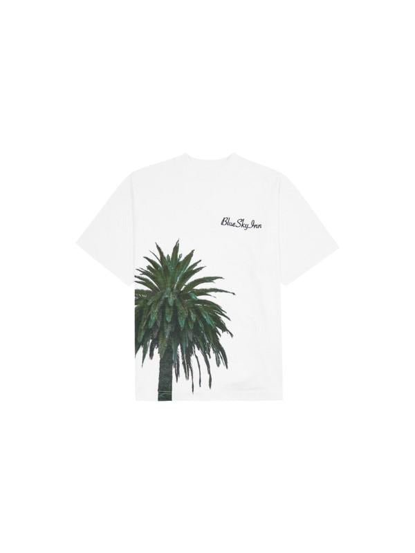 Blue Sky Inn T-Shirt Royal Palm Tree White