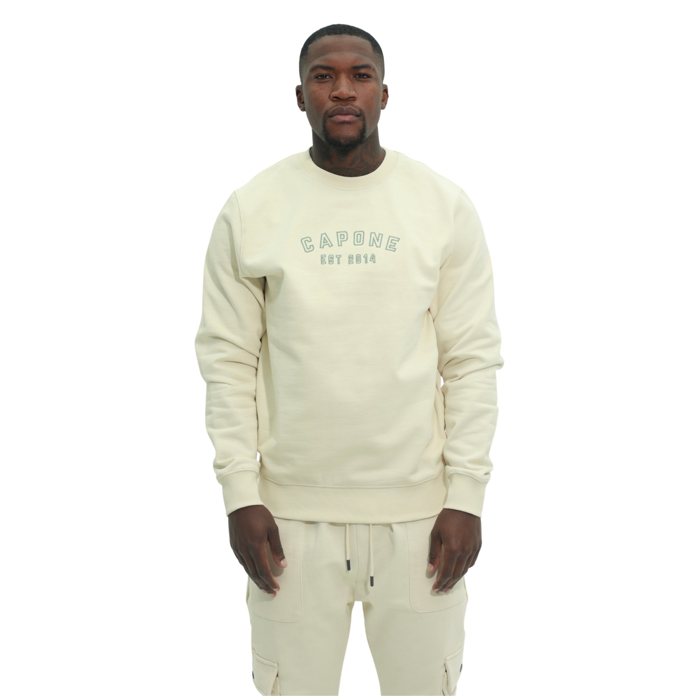 Capone *4 Sweater Back Floral Print Beige