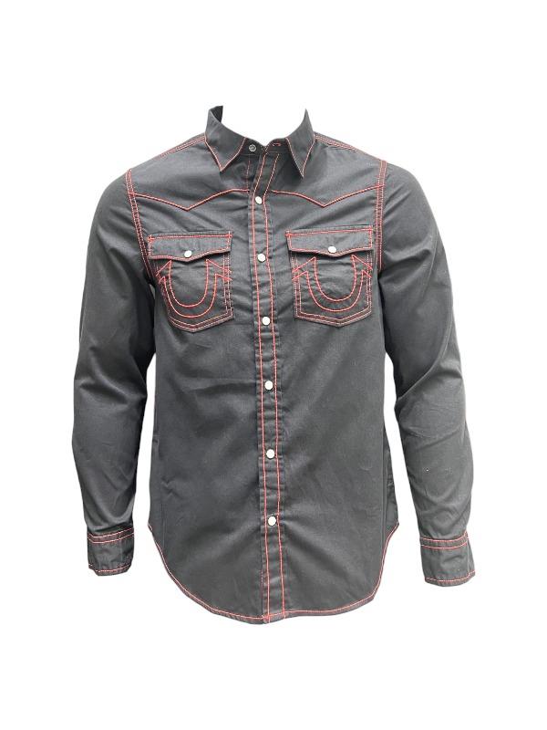 True Religion Shirt Western Kalamata Jet Black