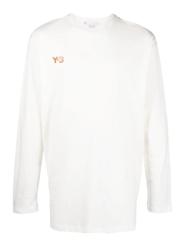 Y-3 T-Shirt L/S Logo White