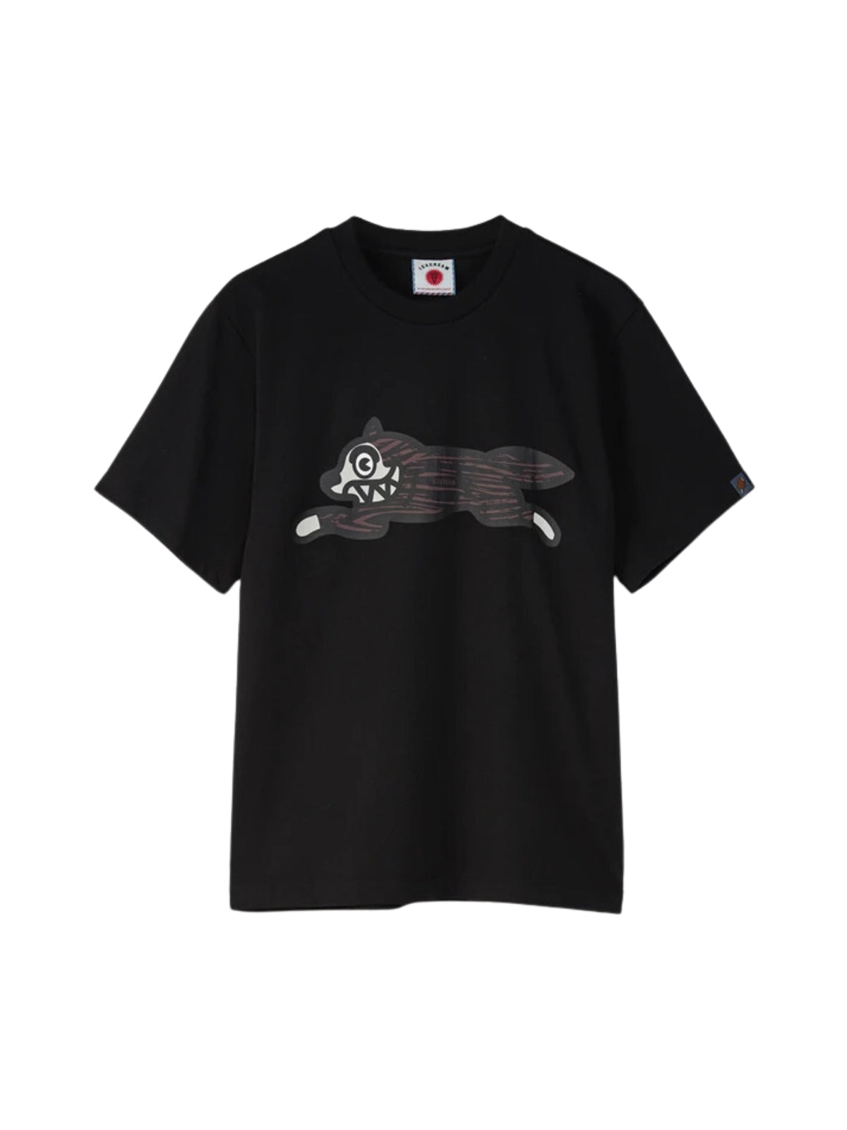 Ice-Cream T-Shirt Running Dog Black