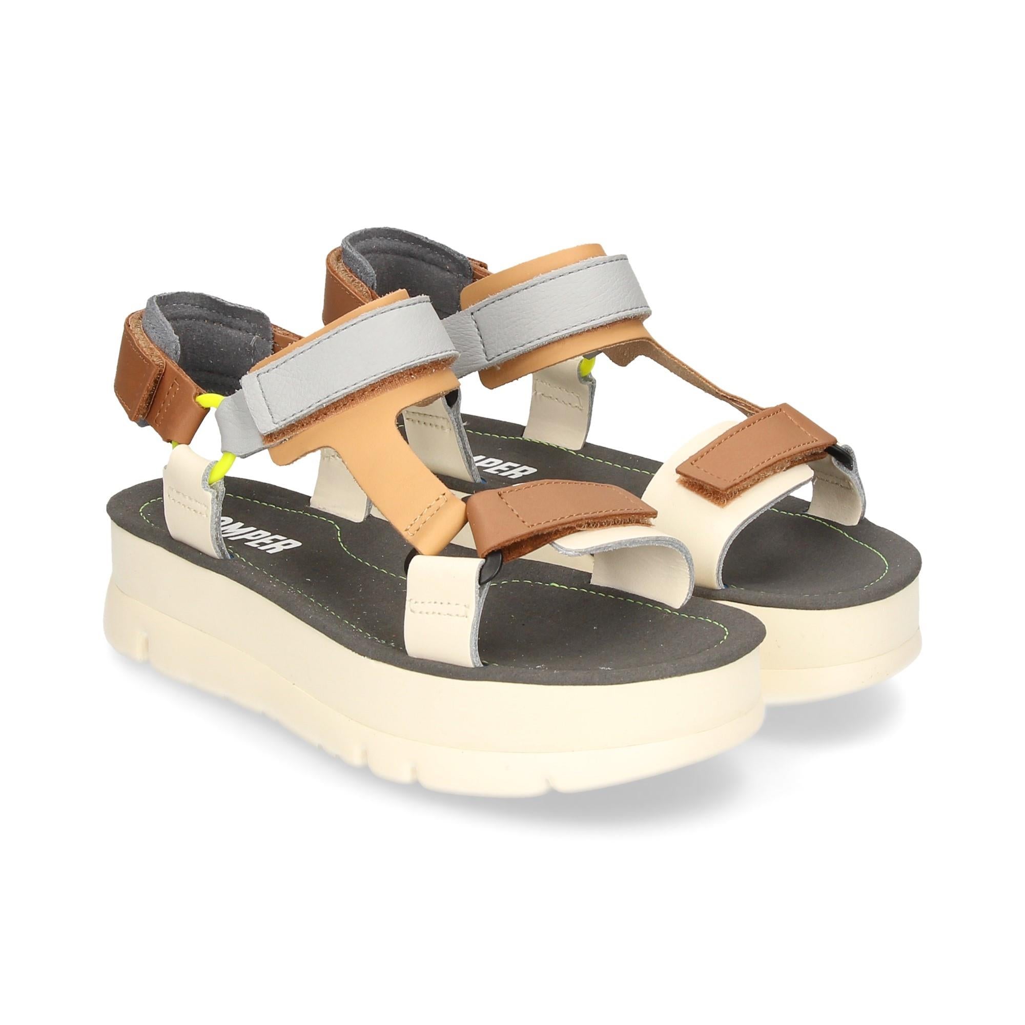 Camper Ladies Sandals Oruga Up Multicolour White-Beige