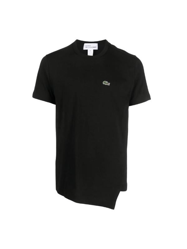 Comme Des Garcons T-Shirt Lacoste Asymetrical Black