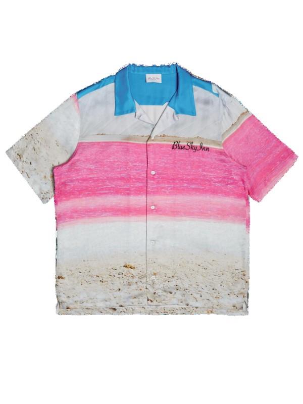 Blue Sky Inn Shirt Abstract Pattern Pink-White-Blue