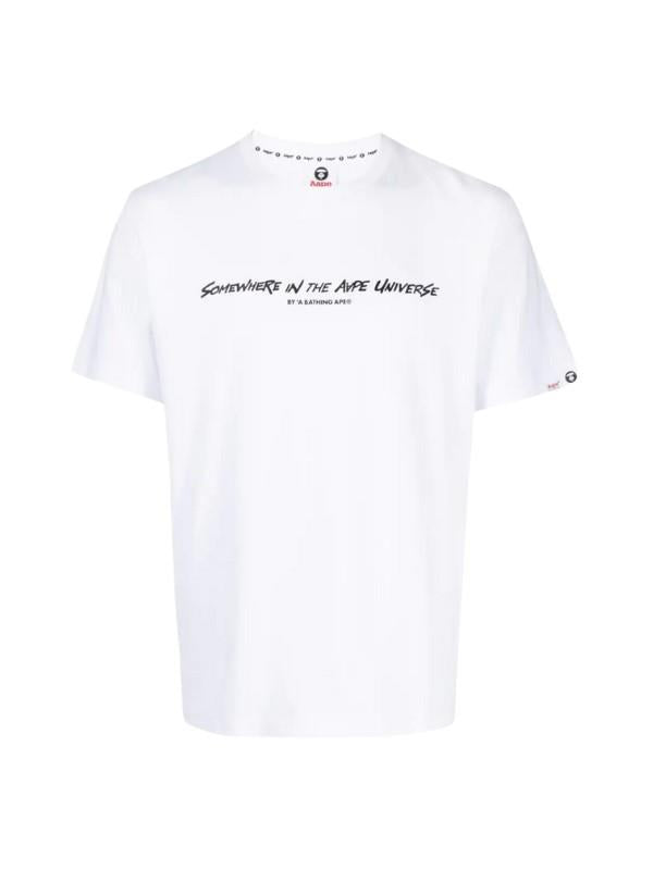 Aape T-Shirt Slogan White