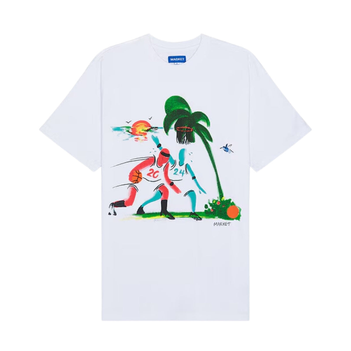 Market T-Shirt Players Paradise White