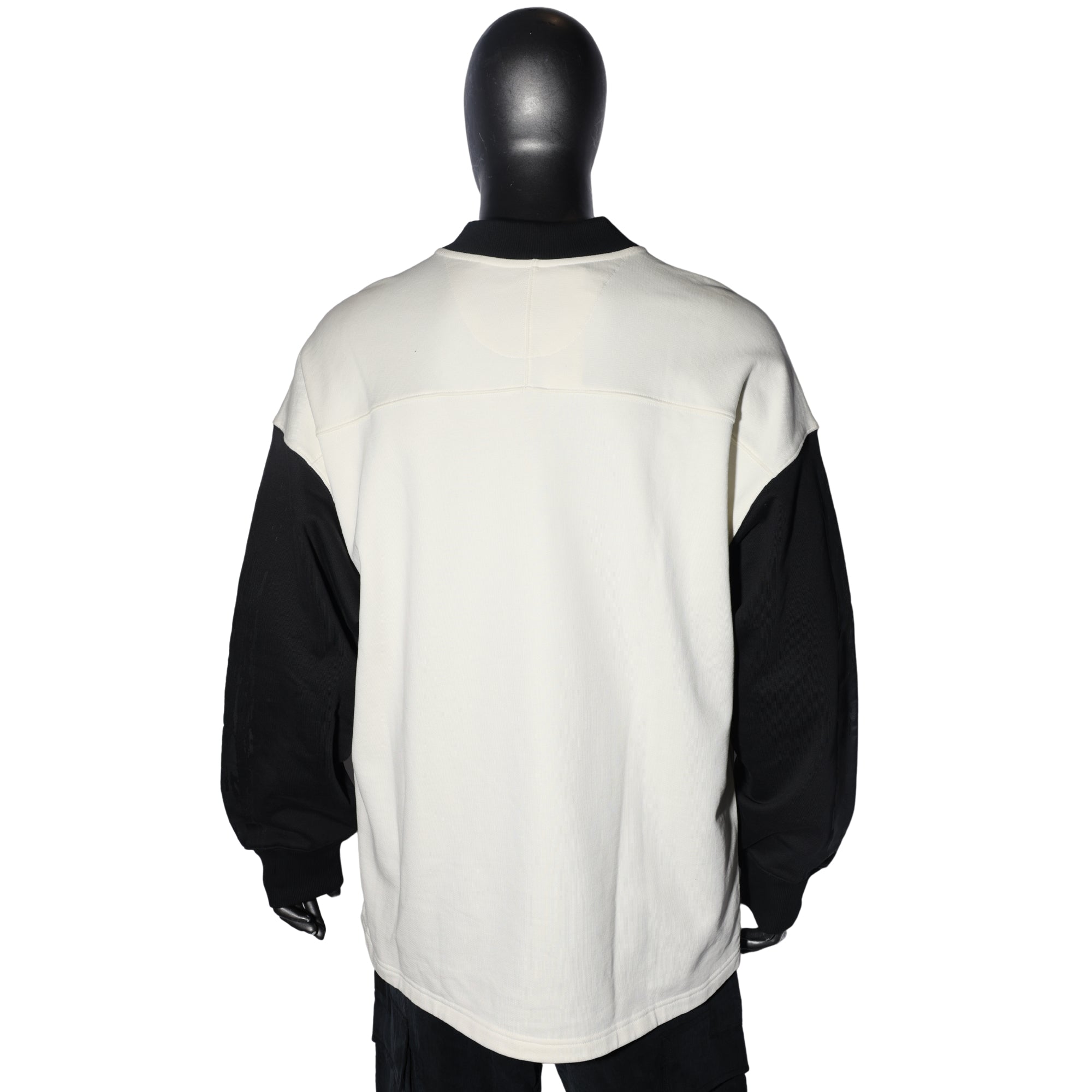 Y-3 Sweater Zip Half Logo Black-White