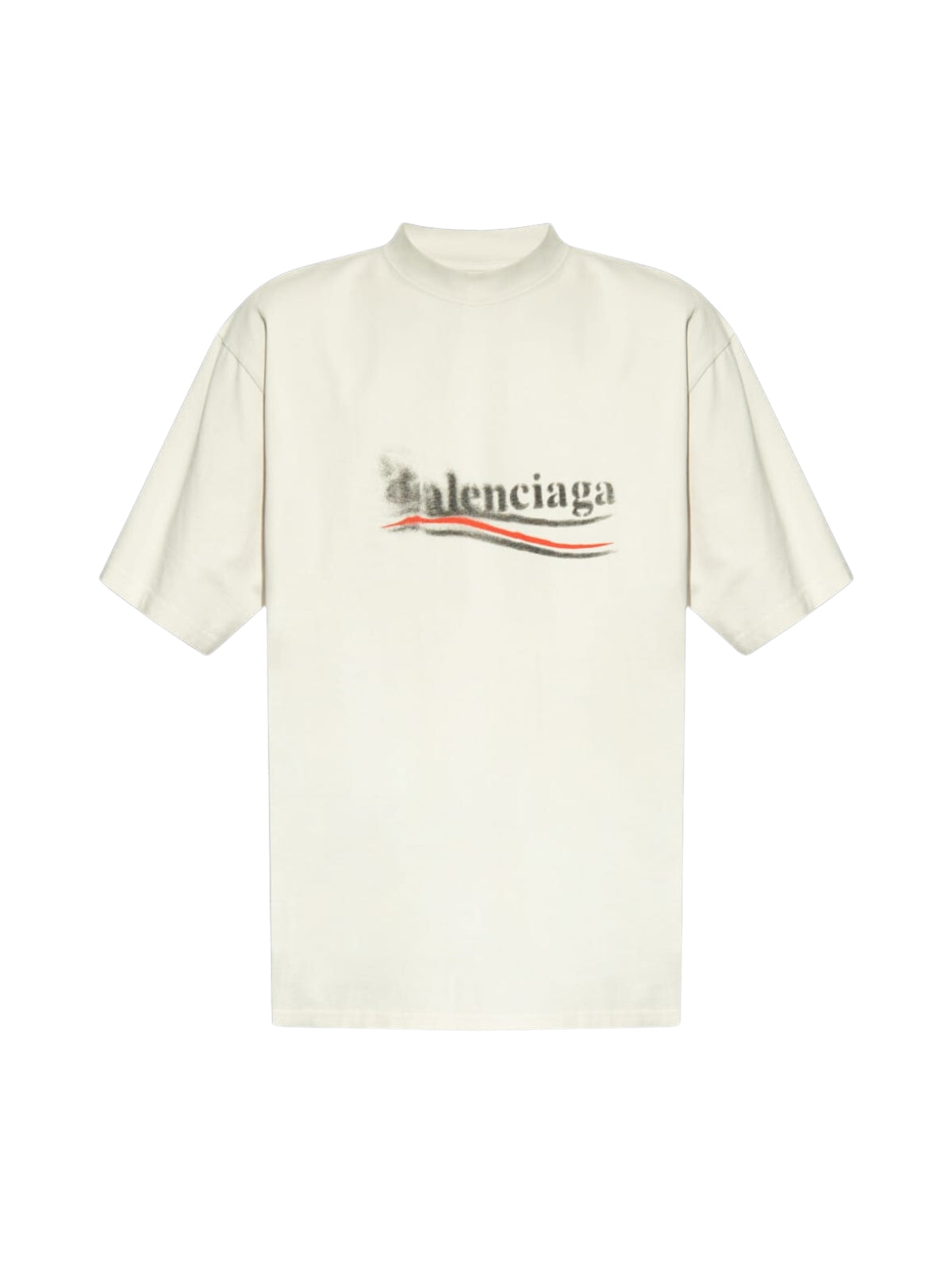 Balenciaga T-Shirt Logo Ecru