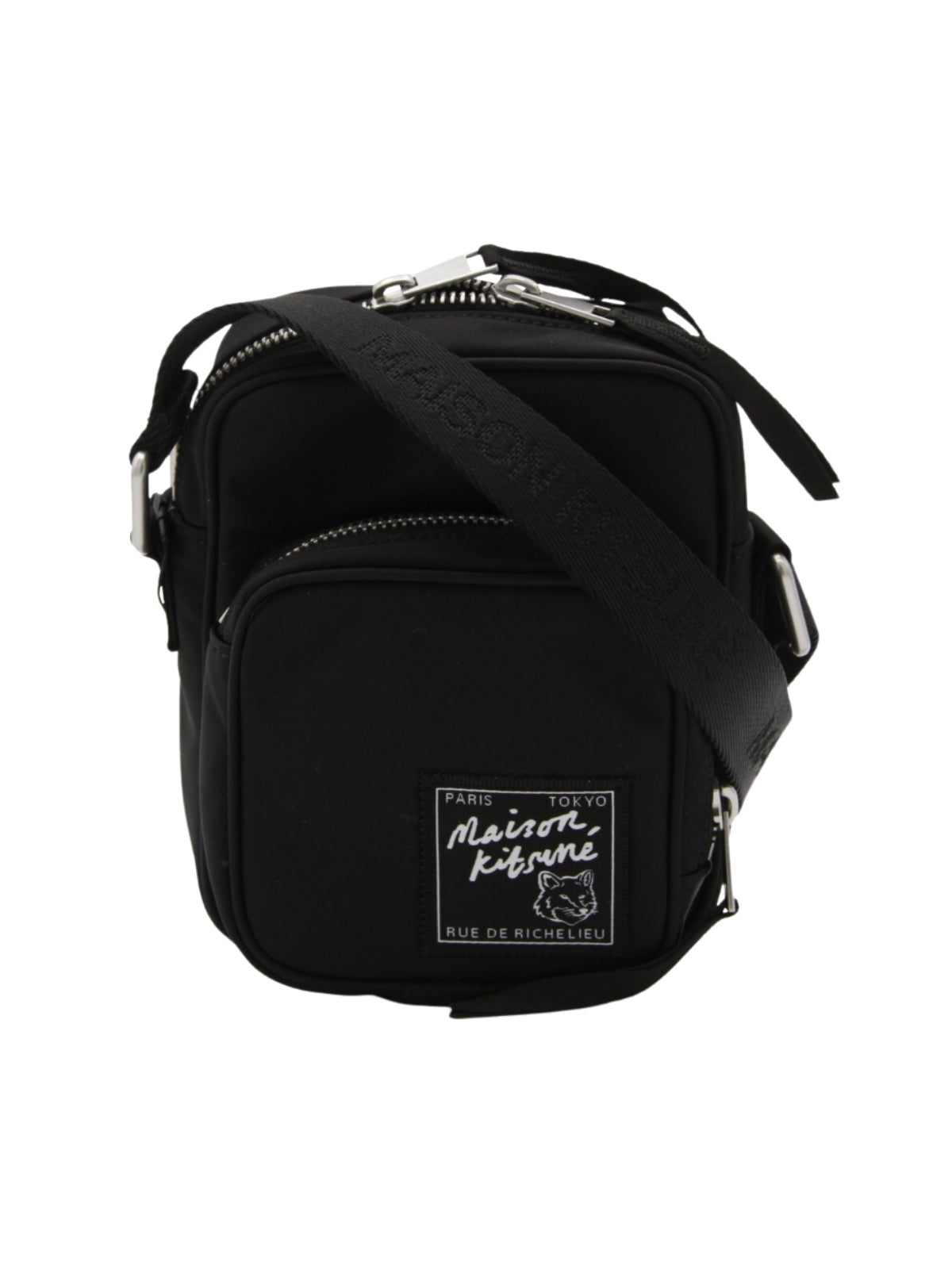 Maison Kitsune Bag Crossbody'the Traveller' Black