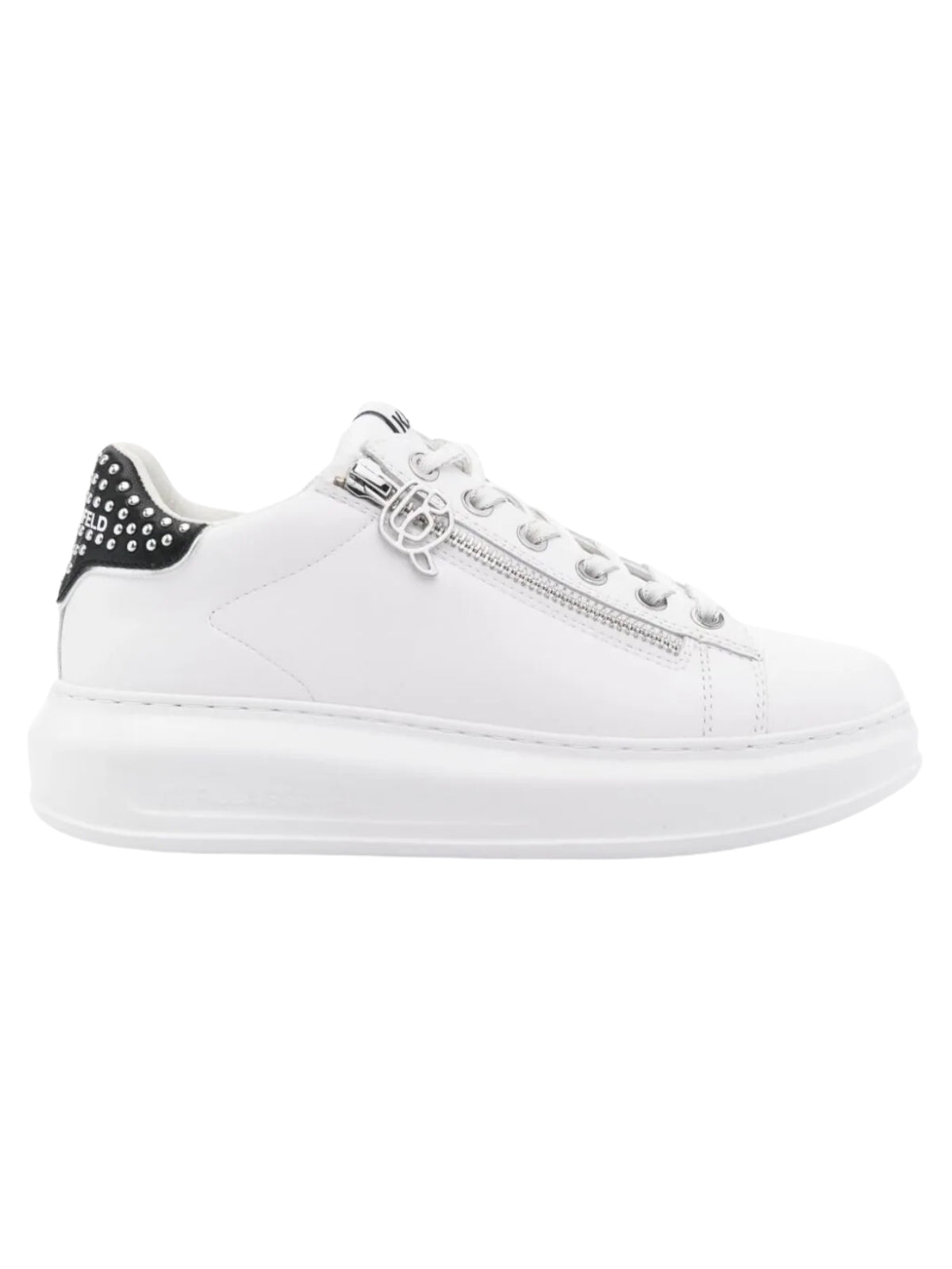 Karl Lagerfeld Ladies Sneaker Kapri Stud Zip White