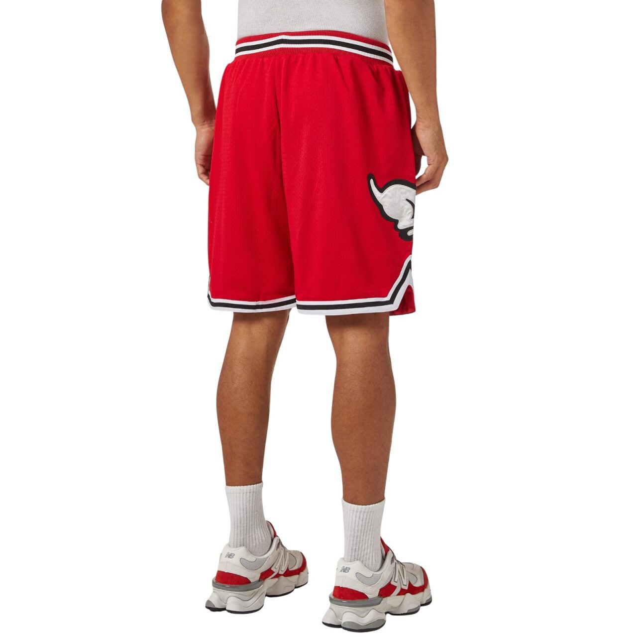 Ice Cream Basketball Shorts Applique Red-White