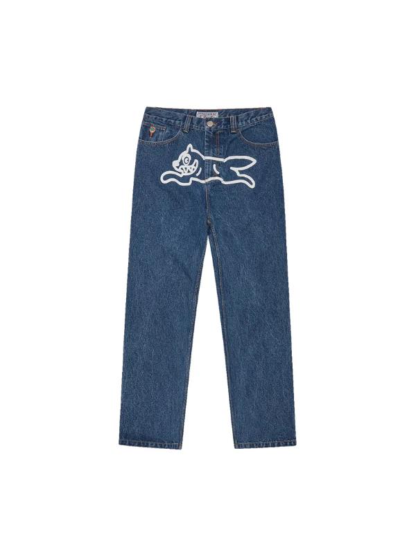 Ice Cream Jeans Running Dog Blue