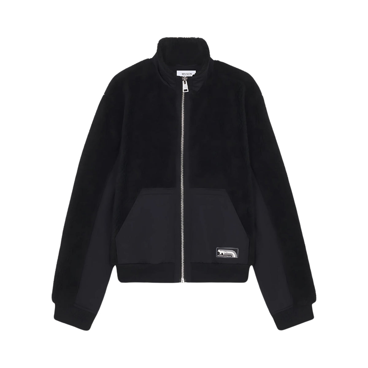 Maison Kitsune Jacket Fleece Flash Fox Black