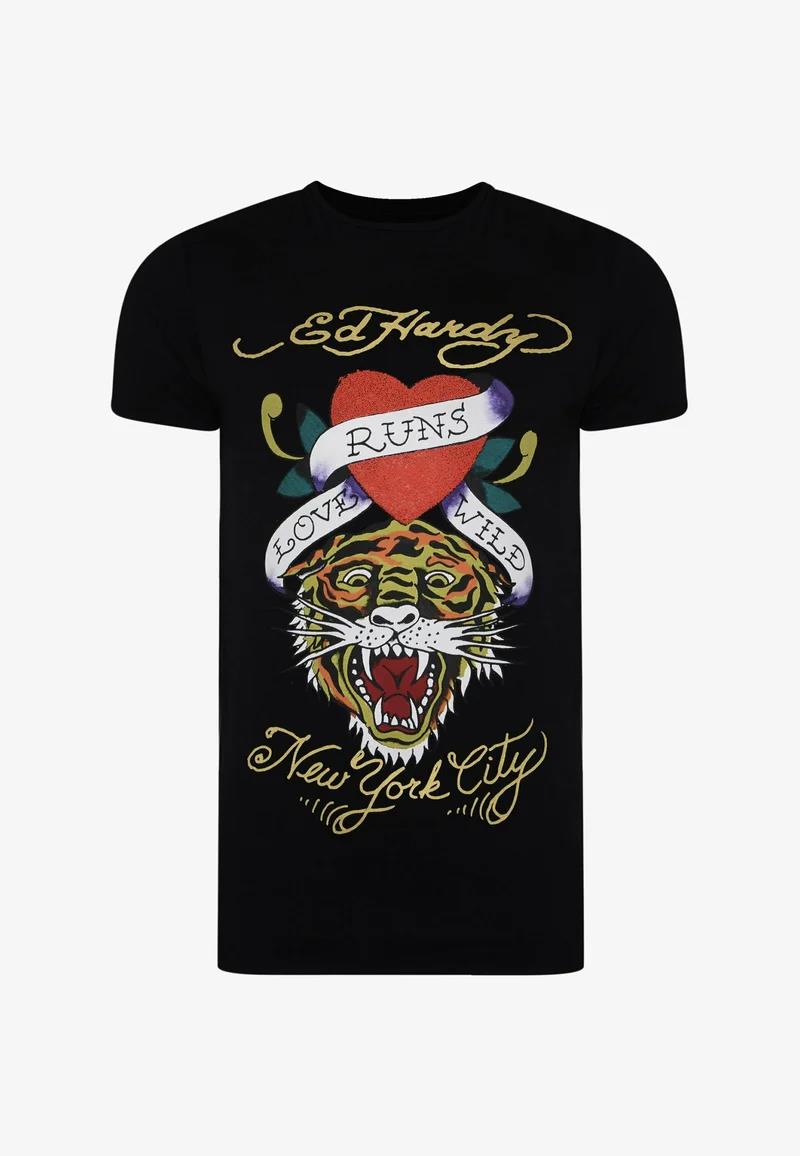 Ed Hardy T-Shirt Wild Tiger Black