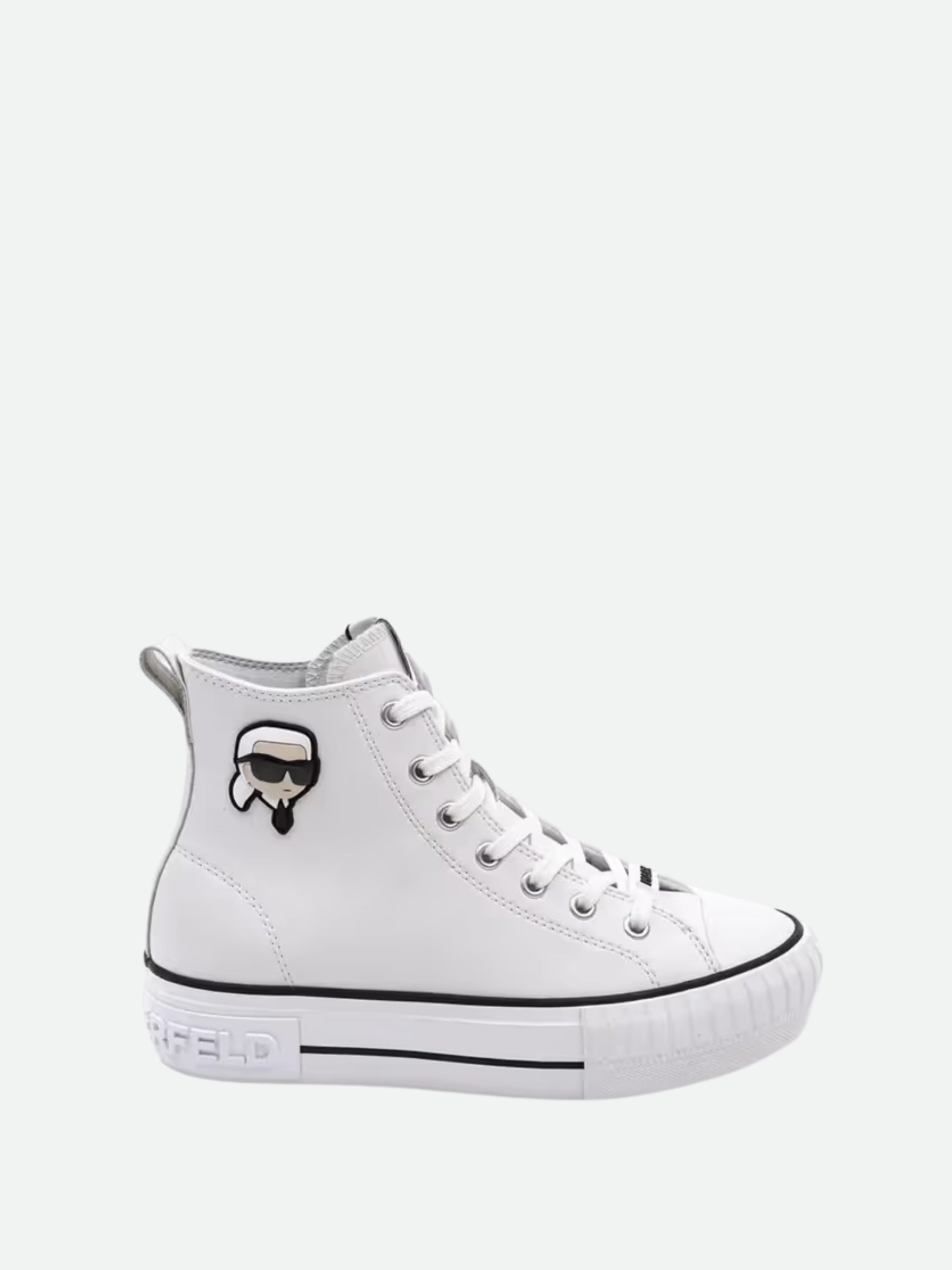 Karl Lagerfeld Sneaker Kll331 Ladies Kampus Max Twin Patch Hi White