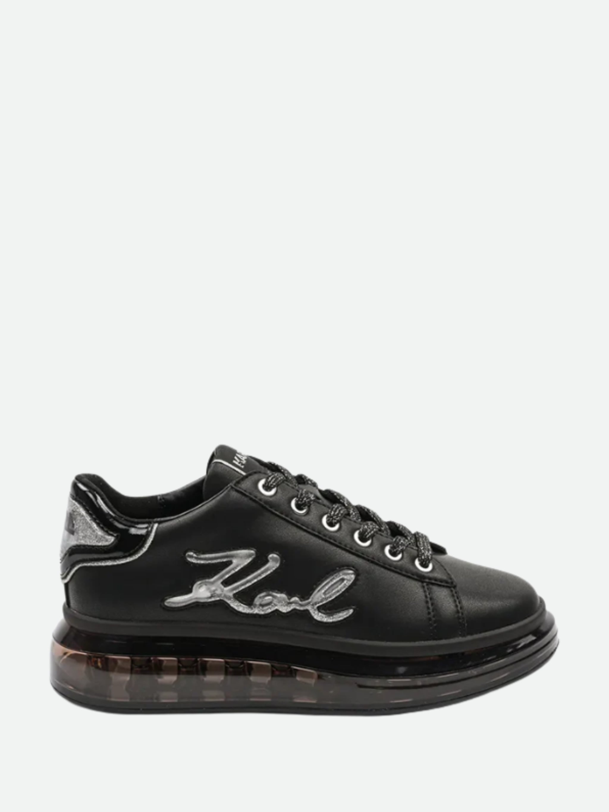 Karl Lagerfeld Ladies Sneakers Kapri Kushion Glitterflow Black